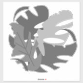 Monstera plant blad auto sticker (Vel)