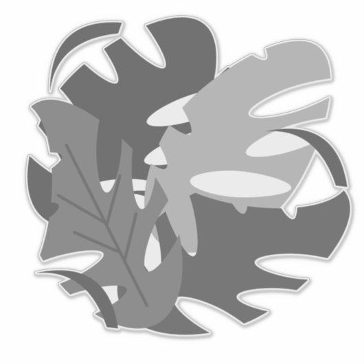 Monstera plant blad Car Decal Sticker (Voorkant)