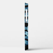 Monstera plant: blauw blad patroon. Case-Mate iPhone case (Achterkant / Links)