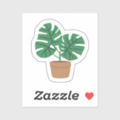 Monstera Plant | Cute Groene Pothos Plant Sticker (Vel)