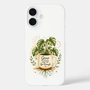 Monstera Plant in Koffiekop   Gezellige Botanische iPhone 16 Hoesje