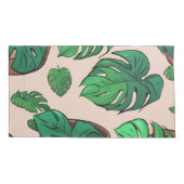 Monstera Plant Pot Pattern Art Kussensloop (Achterkant)
