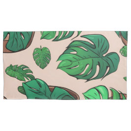 Monstera Plant Pot Pattern Art Kussensloop
