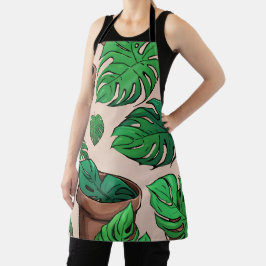 Monstera Plant Pot Pattern Art Schort
