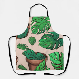 Monstera Plant Pot Pattern Art Schort