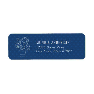 Monstera Plant retour adreslabels Etiket