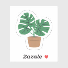 Monstera-Plant | Schattige groen Plant Sticker