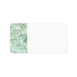 Monstera Plant Verzendadres Retourlabels Etiket