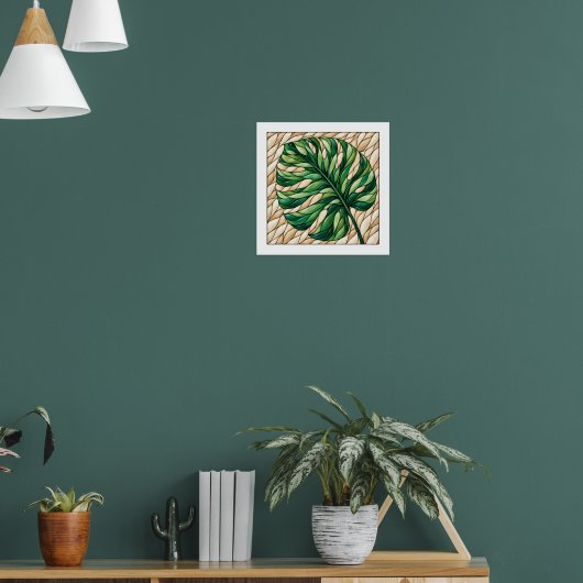 Monstera Raam Poster (Woonkamer 1)