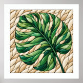 Monstera Raam Poster (Voorkant)