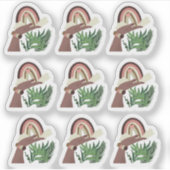Monstera Regenboog Boheemse Meisjesachtig  Sticker (Voorkant)