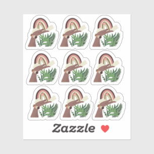 Monstera Regenboog Boheemse Meisjesachtig  Sticker