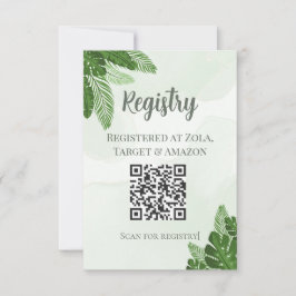 Monstera Register Insteekkaart Tropisch Groen Bedankkaart