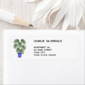 Monstera Return-adres Etiket (Insitu)