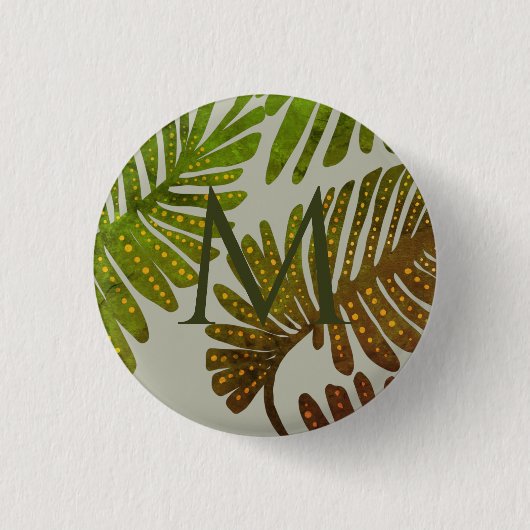 Monstera Ronde Button 3,2 Cm (Voorkant)