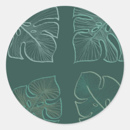 Monstera Ronde Sticker