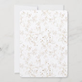 Monstera Save The Date Green & Gold Wedding Kaart (Achterkant)