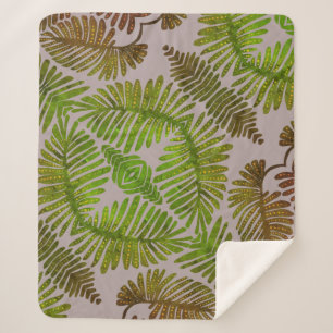 Monstera Sherpa Deken