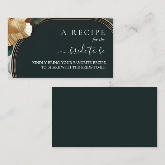 Monstera Smaragd Groen en Goud Vrijgezellenfeest Informatiekaartje (Voorkant / Achterkant)