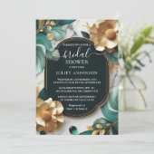 Monstera Smaragd Groen en Goud Vrijgezellenfeest Kaart (Staand voorkant)