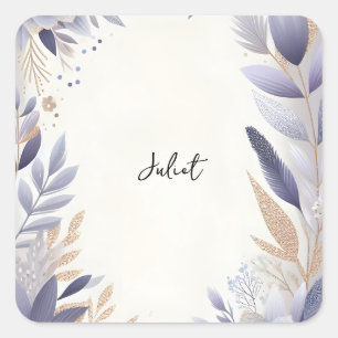 Monstera Smaragdgroene en Gouden Bruidsbruiloft Vierkante Sticker