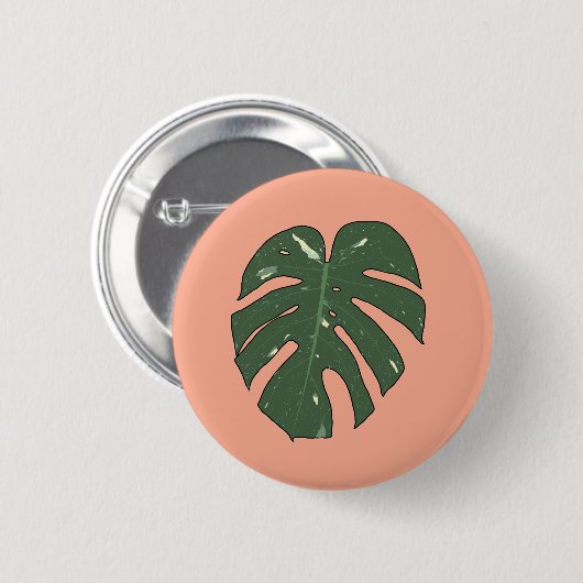 Monstera Thai Constellation Ronde Button 5,7 Cm (Voorkant /achterkant)