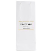 Monstera Thank you Wedding  Wijn Cadeautas (Achterkant)