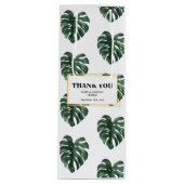 Monstera Thank you Wedding  Wijn Cadeautas (Voorkant)
