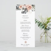 Monstera Tropical Flower Wedding Menu (Staand voorkant)