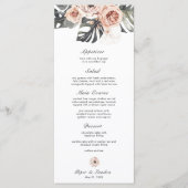 Monstera Tropical Flower Wedding Menu (Voorkant)