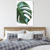 Monstera Tropical Leaf Canvas Afdruk (Insitu (Slaapkamer))