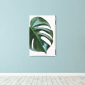 Monstera Tropical Leaf Canvas Afdruk (Insitu (Houten vloer))