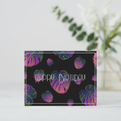 Monstera Tropical Leaf Happy Birthday Briefkaart (Staand voorkant)