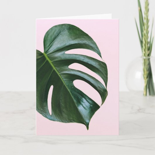 Monstera Tropical Leaf Kaart (Voorkant)