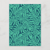 Monstera Tropical Leaf Pattern Briefkaart (Voorkant)