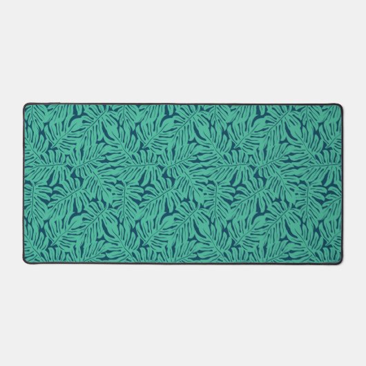 Monstera Tropical Leaf Pattern Bureaumat (Voorkant)
