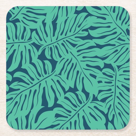 Monstera Tropical Leaf Pattern Kartonnen Onderzetters (Voorkant)