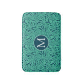 Monstera Tropical Leaf Pattern | Monogram Badmat (Voorkant Verticaal)