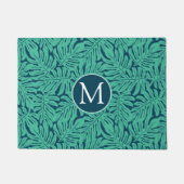 Monstera Tropical Leaf Pattern | Monogram Deurmat (Voorkant)