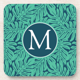Monstera Tropical Leaf Pattern   Monogram Onderzetter