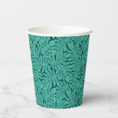 Monstera Tropical Leaf Pattern Papieren Bekers (Achterkant)