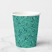 Monstera Tropical Leaf Pattern Papieren Bekers (Achterkant)