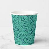 Monstera Tropical Leaf Pattern Papieren Bekers (Voorkant)