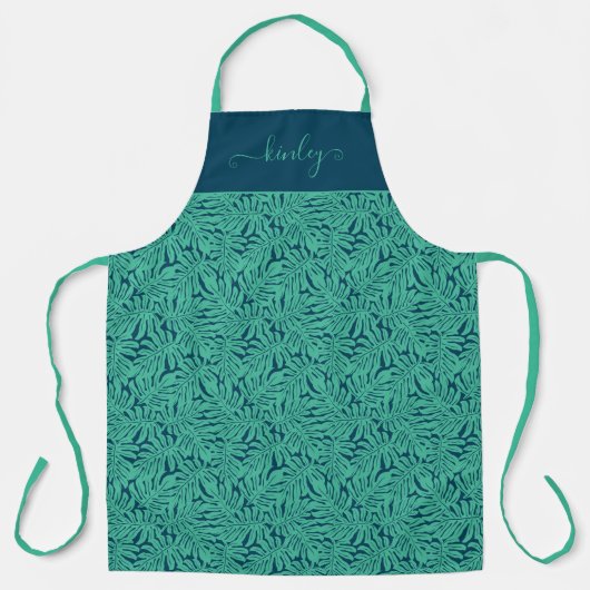 Monstera Tropical Leaf Pattern Schort (Voorkant)
