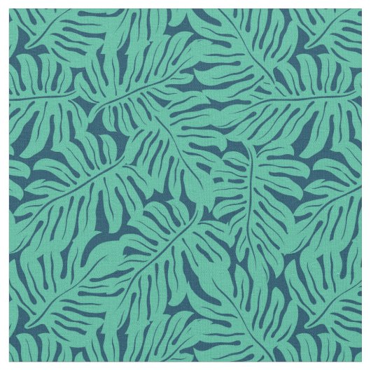 Monstera Tropical Leaf Pattern Stof (Close Up)