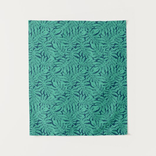 Monstera Tropical Leaf Pattern Wandkleed (Voorkant)