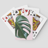 Monstera Tropical Leaf Pokerkaarten (Achterkant)