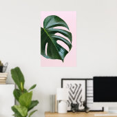 Monstera Tropical Leaf Poster (Thuiskantoor)