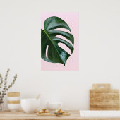 Monstera Tropical Leaf Poster (Keuken)