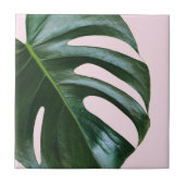 Monstera Tropical Leaf Tegeltje (Voorkant)